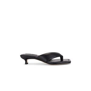 Tony Bianco Tropic Mule in Black leather kitten heel sandal slip on new